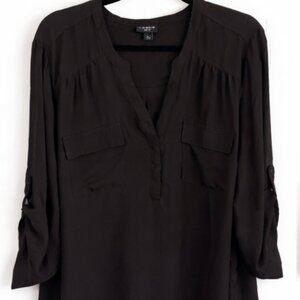 Torrid Harper Blouse Size 3 Black Pullover Work Top ✨
